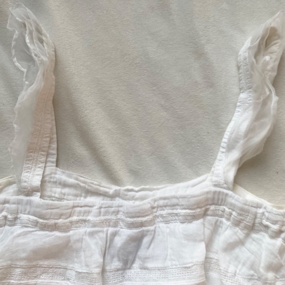 White ruffle tiered mini beachy dress - Picture 9 of 10